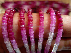 ทับทิมอัญมณีที่แรเงาหินหลวมจริงลูกปัดสำหรับทำสร้อยข้อมือทำวัสดุธรรมชาติสีแดง - Product Image 3