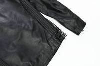 Valeriano Romano VRB0090 Veste unisexe en cuir de vache véritable et fourrure de mouton, style racer, blazer d'hiver, tissu respirant, finition lavée, OEM