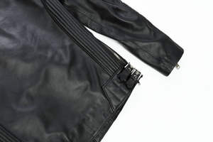 Veste en cuir unisexe en cuir de vache véritable et fourrure de mouton, style racer, blazer d'hiver, tissu respirant, lavé, service OEM, écologique pour - Product Image 6