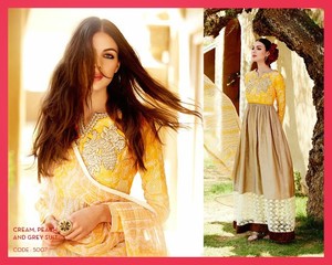 ชุดเดรสยาวแบบปักลายสำหรับงานแต่งงาน,ชุดกระโปรง Anarkali สไตล์ปากีสถานราคาถูกจากอินเดียดีไซน์ใหม่ล่าสุด - Product Image 3