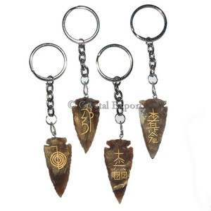 Usui เรกิ Arrowheads พวงกุญแจ: พวงกุญแจหิน-คริสตัลส่งออก - Product Image 1