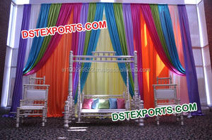 Boda de la estampilla decoraciones de boda Sangeet montaje boda escenario - Product Image 4
