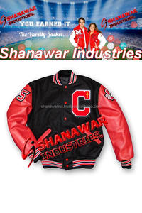 College Letterman Baseball Varsity Chaquetas Lana Poliéster Shell para invierno 100% Lana con brazos de cuero originales - Product Image 6