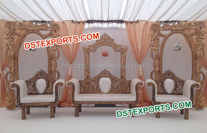 กรอบฉากหลังแบนออกแบบสำหรับงานแต่งงานการตกแต่งเวทีธีมภาษาอังกฤษพร้อมแผงยืน - Product Image 6