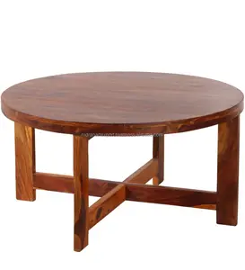 Промышленный и винтажный Старый Тиковый Восстановленный цельный деревянный мебель для гостиной круглый журнальный столик