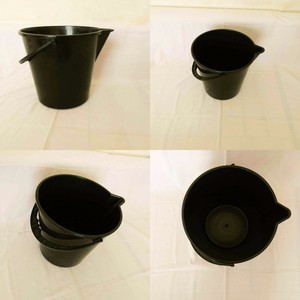 Seau d'eau en plastique noir 10 L, Super bon marché, vente chaude, plastique utile, Logo personnalisé pour laisser l'eau - Product Image 3