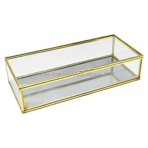 Wedding display box is made by hand from clear glass and brass - Product Image 1