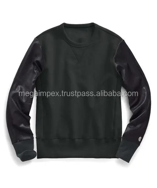 2021 Standaard Probleem Exclusieve Sweatshirt Met Faux Leather Panel