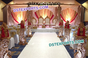 Mandap de Madera Artesanal para Bodas Indias, Diseño Diferente, Mandap Tallado en Madera, Último Modelo de Mandap de Madera Tipo Pavo Real, Juego de Mandap de Madera para Inglaterra - Product Image 3