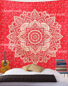 Gran oro Ombre Hippie indio bohemio Mandala colgante de pared tapiz arte impreso patrón - Product Image 2