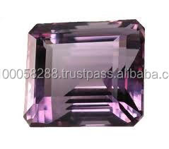 Pierre semi-précieuse en améthyste brésilienne naturelle - Coupe octogonale violette 8x10mm 3,12 carats Pierre précieuse traitée thermiquement pour bijoux M - Product Image 1