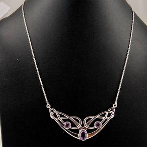 Histoire des accessoires de mode collier améthyste en argent Sterling 925 bijoux de créateur en argent - Product Image 6