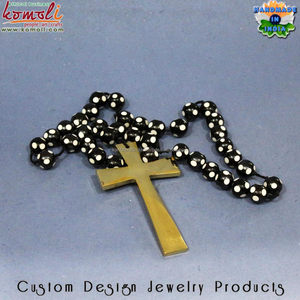 ลูกปัดเรซิ่นลายจุดสำหรับทำเครื่องประดับบนโลหะทองเหลืองข้ามลูกประคำ - Product Image 6