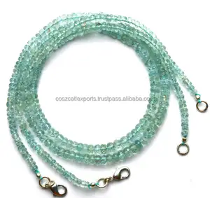 Price Light Color Aquamarine Faceted Rondelle Beads Natural Beryl Finished Necklace