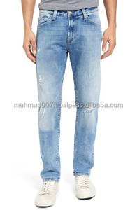 กางเกงผ้ายีนส์สไตล์วินเทจของผู้ชายใส่สบายผ้านุ่มทนทานมีสไตล์กลางทันสมัยเหมาะสำหรับสวมใส่สบายในชีวิตประจำวัน - Product Image 2