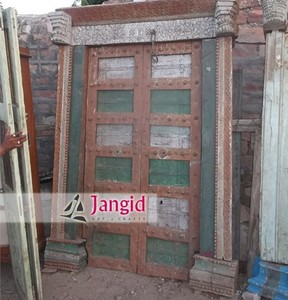 Porte d'entrée indienne à base de bois, Antique - Product Image 3