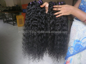 EXTENSIONS DE CHEVEUX HUMAINS CRUS INDIENS BOUCLÉS TEMPLE INDIEN REMY DE L'USINE DE L'INDE DU SUD PRIX DE GROS BON MARCHÉ - Product Image 3