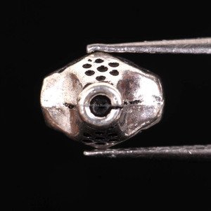 Multiple Tiny Hole Solid 925 Sterling Silver Four Faced Loose <b>Spacer</b> Beads Vintage Collection Jewelry Decoration Beads Wholesale - Product Image 2