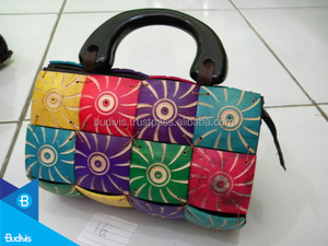 2016 Style ethnique noix de coco sac à main multicolore peint point enveloppe motif dame recyclable tissu Durable écologique - Product Image 2
