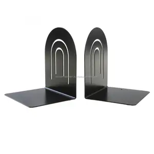 L Hình Dạng Bột Màu Đen Tráng Kim Loại Bookends