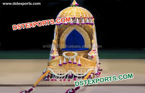 Doli เจ้าสาวอินเดียแต่งงานสีทองแกะสลัก Doli ล่าสุดเปิด Dulhan Doli - Product Image 3