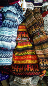 ผ้าพันคอหมวก Alpaca ถักเปรู Ppunchay สีสวย - Product Image 4