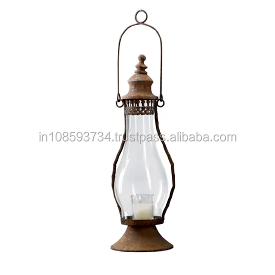 Vintage Oil Lamp Look Candle Handmade Lantern Lamp