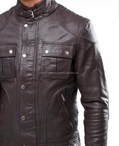 Veste en cuir pour hommes, brun foncé, tout nouveau Design - Product Image 3