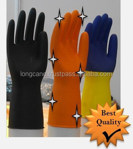 Gants de sécurité en caoutchouc naturel orange de haute qualité de haute qualité pour une utilisation polyvalente - Product Image 4
