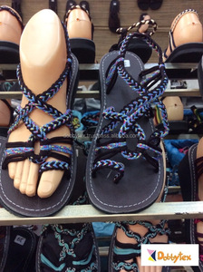 Dobby — sandales faites à la main pour femmes, dbtb307, rose, bleu, marron, chaussures, tricote, Hmong, été, africain - Product Image 1