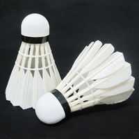 Volant de badminton REX en plumes d'oie et de canard, 4,9 g, qualité professionnelle, super durable, tête en liège PU, plume droite pour l'intérieur