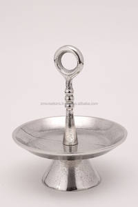 แท่นวางโชว์คุกกี้คัพเค้กตกแต่งโลหะนิกเกิล1ชั้นสำหรับงานแต่งงานและงานครบรอบ - Product Image 6