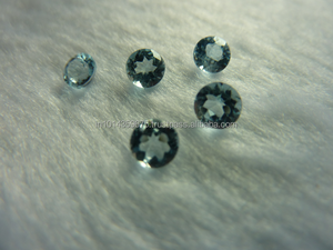 AAA Topacio azul cielo redondo corte calibrado piedras preciosas por mayor suelto azul cielo piedras de topacio proveedor - Product Image 3