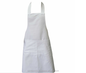 White <b>Apron</b> in Simple Design Wholesale in India - Product Image 4