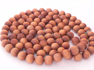 ลูกประคำไม้จันทน์ 108 เม็ด สร้อยคอพุทธศาสนาสีสันสดใส ขนาด 20 มม. ลูกปัดกลม - Product Image 3