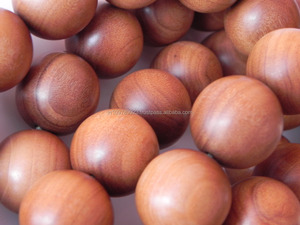 ลูกปัดไม้ทรงกลมสำหรับทำสร้อยคอ สีน้ำตาลธรรมชาติ - Product Image 6