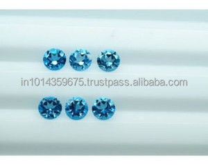 Colgantes de piedra facetada de Topacio Azul, cuentas de piedras preciosas de cristal curativas naturales, abalorios de corazón sueltos certificados por terceros - Product Image 2