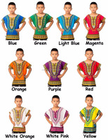 Niños Africano Tradicional Dashiki Tribal Festival Hippie Camisa Top Tradicional Bebé Niños Dashiki-Boho Vestido Blusa S M L XL 2xl