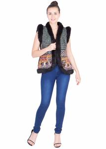 Ethnic Indian Banjara Traditional Hand Embroidered <b>Womens</b> Jacket Vest With Colorful Tribal Motifs Perfect For Festival - Product Image 3