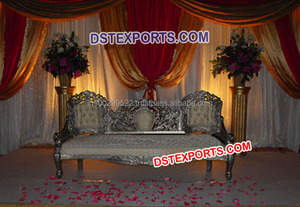 Silver <b>Victorian</b> <b>Wooden</b> Carved Throne Royal Wedding Carved Couch Modern <b>Wooden</b> Carved Throne Australia Best White Sofa Set - Product Image 4