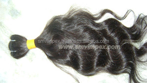 Tejido de cabello humano crudo. El mejor cabello humano de templo que flota de la India. Tejido de cabello humano Remy indio con cutícula alaigned - Product Image 5