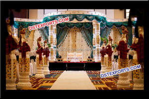 Asiatique De Fiber De Mariage Pilier Sculpté Ensemble de Scène De Scène De Mariage Indien Ensemble Moderne de Décoration De Scène De Mariage Fabricant - Product Image 5