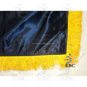 Frange de drapeau personnalisée en or jaune OEM, frange de drapeau tendance en soie, polyester, coton, fil métallique, fil doré et fil de bullion - Product Image 3