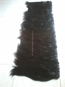 Extensiones de cabello Remy recto de trama de máquina india, cabello humano sin procesar que teje precios de fábrica - Product Image 2