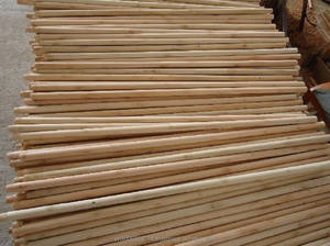 Manche de balai en bois enduit de pvc pour brosse en plastique - Product Image 3