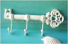 White Metal Hooks <b>Key</b> <b>Hanger</b> Strong Wall Door Rack Rail Hanging Garage <b>Hanger</b> - Product Image 2