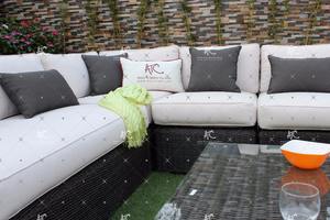 Sofá de mimbre polivinílico de lujo, conjunto de muebles de exterior de jardín - Product Image 3