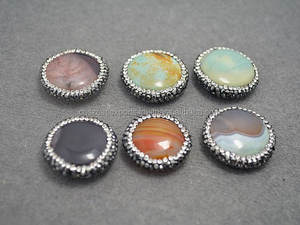 Perles en agate druzy en forme de goutte d'eau, pavé de cristaux, pierres précieuses, connecteur, pendentif, argent sterling 925 plaqué or - Product Image 3