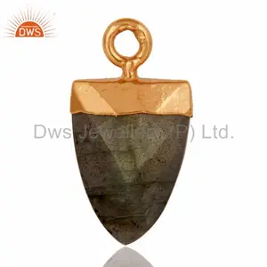 Tự nhiên Labradorite đá quý Brass Mặt dây chuyền nhà cung cấp của mạ vàng trang sức cho phụ nữ quà tặng cho cô xinh xắn Bộ sưu tập