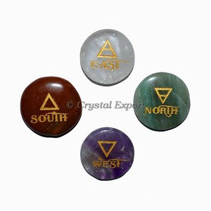 Fuente de Elementos de Reiki con Disco de Piedra Natural - Estilo Feng Shui y Amoroso, Souvenir - Product Image 1